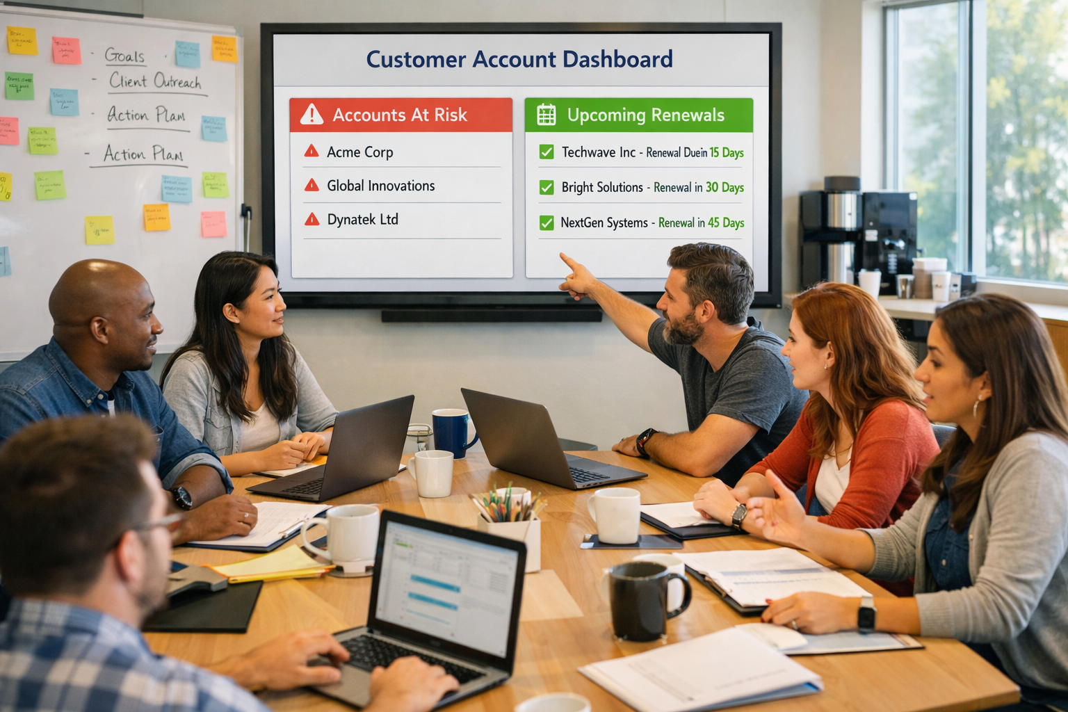 Customer Success team at a conference table